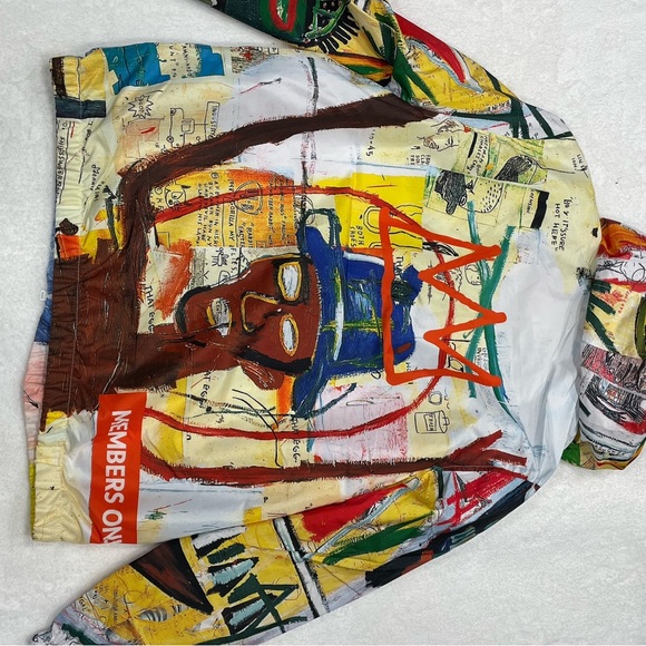 Jean-Michel Basquiat Men's ‘Members Only Windbreaker Jacket Sz XL Multicolor - Picture 7 of 8